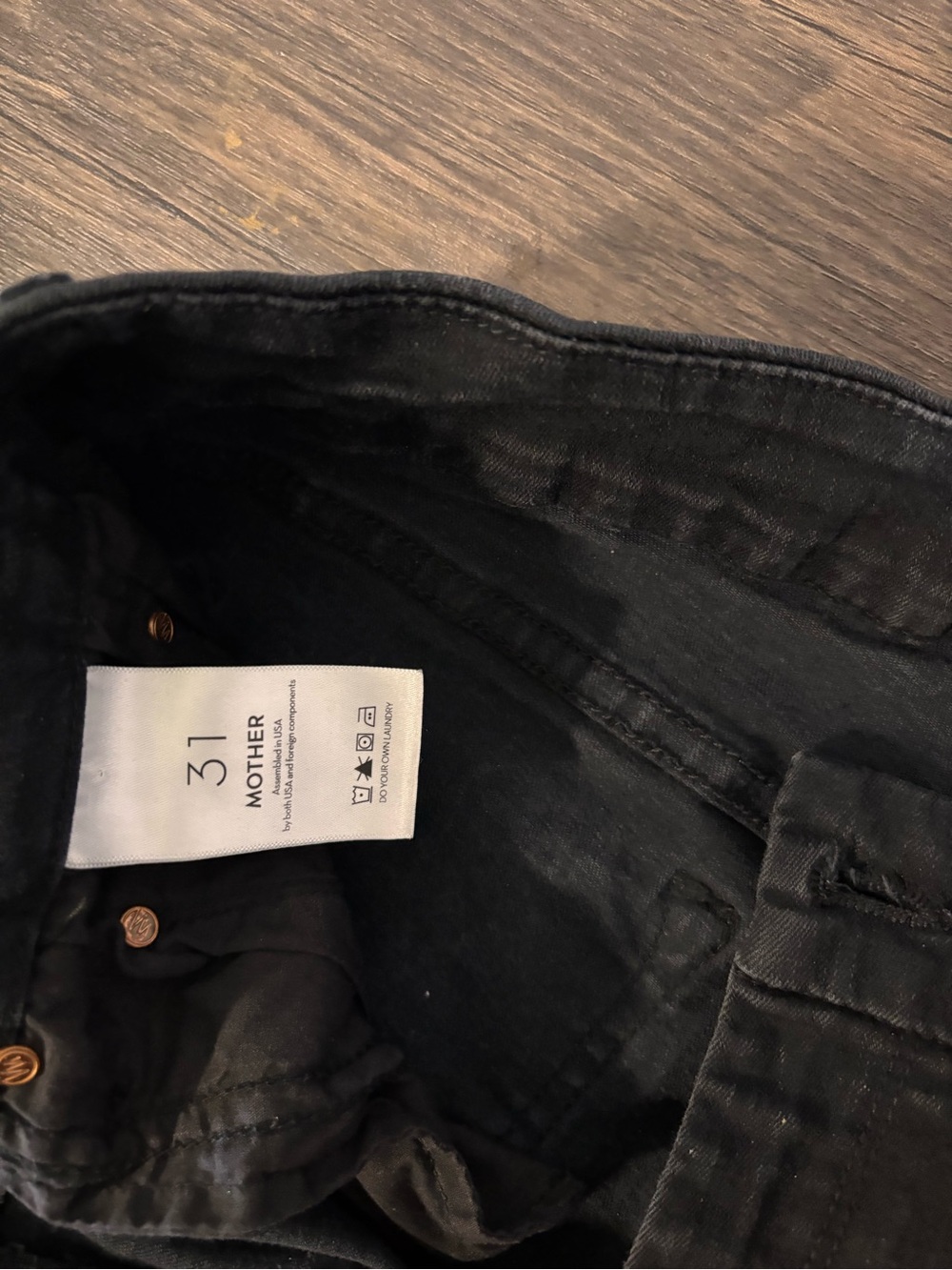 MOTHER black jeans size waist 31 - Picture 4 of 4